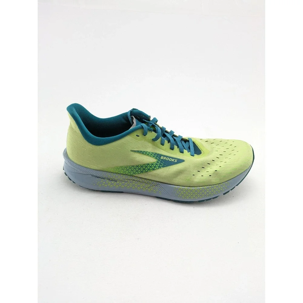 Mens Brooks Hyperion Tempo Lime Green Blue Running Shoes 1103391D365 Size 11.5